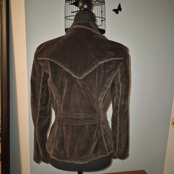 Gilbert Jeans Brown Embroidered Corduroy Blazer (8) - Picture 3 of 5